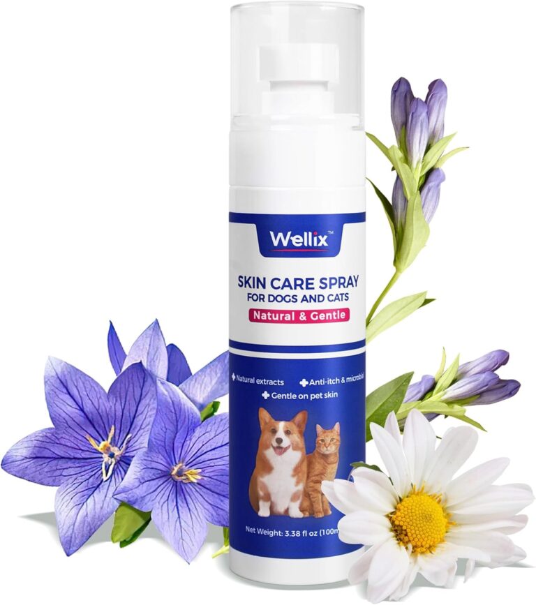Wellix Hot Spot Treatment&Itch Relief Spray for Dogs&Cats - Wound Care&Dry Itchy Skin&Dermatitis for Dog Skin Care Spray - Pet Allergy Spray with Chamomile,100ml