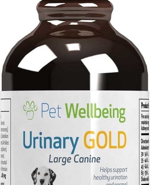 Pet Wellbeing Urinary Gold for Dogs - Vet-Formulated Multi-Herb Urinary Tract Support - Bladder Health & Urinary System Wellness - Holistic Dog Supplement - Liquid Formula 4 oz (118 ml)