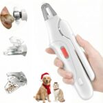 2 in 1 Dog Nail Clippers & Cat Nail Clippers Trimmers for Large Medium Small Dogs Cats Claw Trimmer Quick Sensor and Safety Guard USB Rechargeable Dogs Nail Trimmer with Catcher & 2 LED Lights
