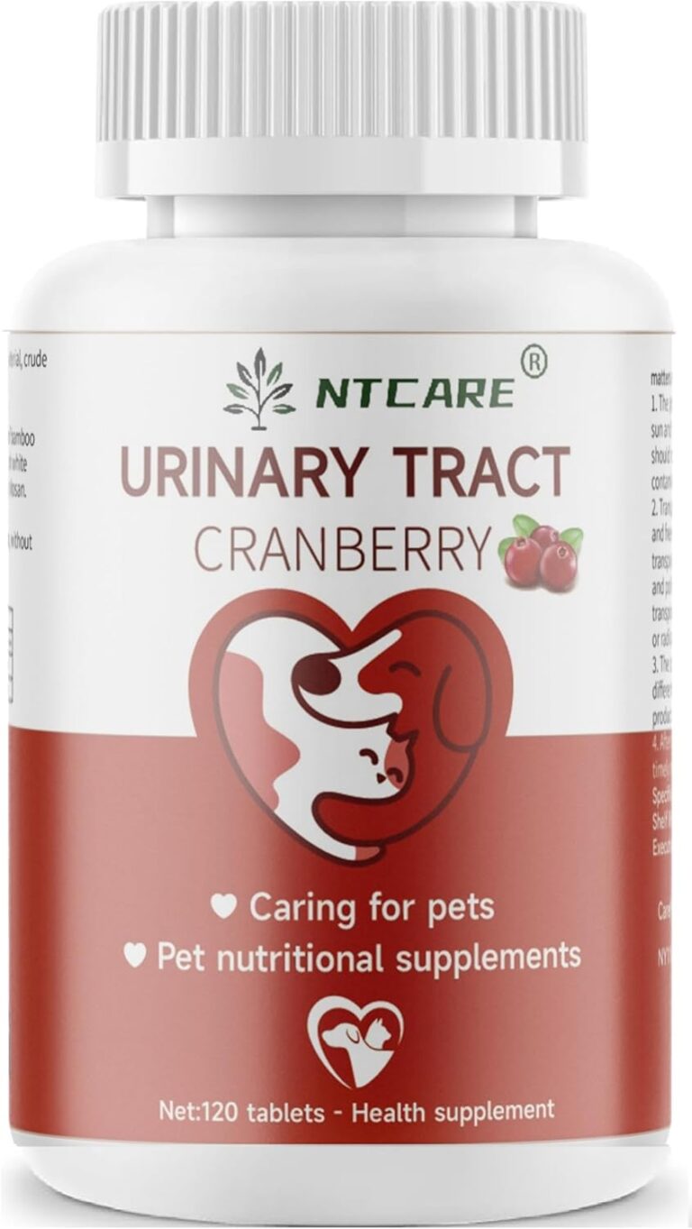 Cranberry for Dogs - Urinary Tract Support, Bladder Health, Dog UTI, Bladder Stones, Incontinence Support, Cranberry for Dogs and Cats, 120 Tablets