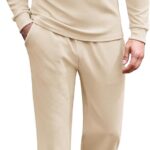 COOFANDY Men's 2 Piece Tracksuit Set Polo Athletic Sweatsuit Quarter Zip Jogging Long Sleeve Casual Sports Outfits