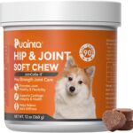 Hip & Joint Soft Chews for Dogs & Cats  Glucosamine, Chondroitin, Collagen & MSM for Joint Support, Mobility & Flexibility, Senior & Small/Medium Breeds, Chicken Flavor (90 Count)