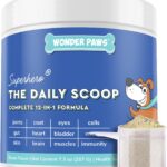 Premium 12-in-1 Multivitamin Powder for Dogs Food Topper  Daily Scoop Multivitamin Dog Supplement for Joints, Digestion, Skin, Heart & Immunity  Probiotics, Collagen, Glucosamine, Mushrooms7.3oz