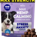 Mighty Petz MAX Hemp Calming Chews for Dogs - Dog Anxiety Relief with Melatonin + Hemp Oil. Dog Calming Treats, Calming Dog Chews, Advanced Pet Composure and Sleep Support