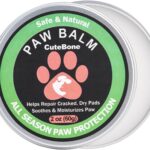 CuteBone Dog Paw Balm 2 oz (60g) Soother 100% Organic & Natural Puppy Moisturizer Nose Cream Butter Lick Safe for Dogs&Cats Foot Pad Heals, Repairs & Restores Dry, Cracked & Damaged Paws Protection