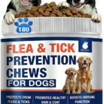 Flea and Tick Prevention for Dogs Chewables-180 Cts, Natural Dog Flea and Tick Treatment, Oral Flea Pills for Dogs Puppy, Skin & Coat Support Supplement, Soft Chews, Chicken Flavor