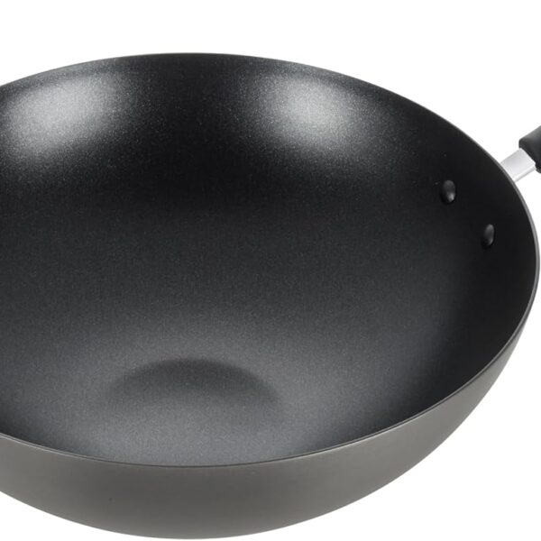 T-Fal Ultimate Hard Anodized Nonstick Wok 14 Inch, Oven Broiler Safe 350F, Non Stick Stir-Fry Pan, Cookware, Pots and Pans, Kitchen, Versatile Deep Frying, Saut, Braise, Stew, Dishwasher Safe, Black