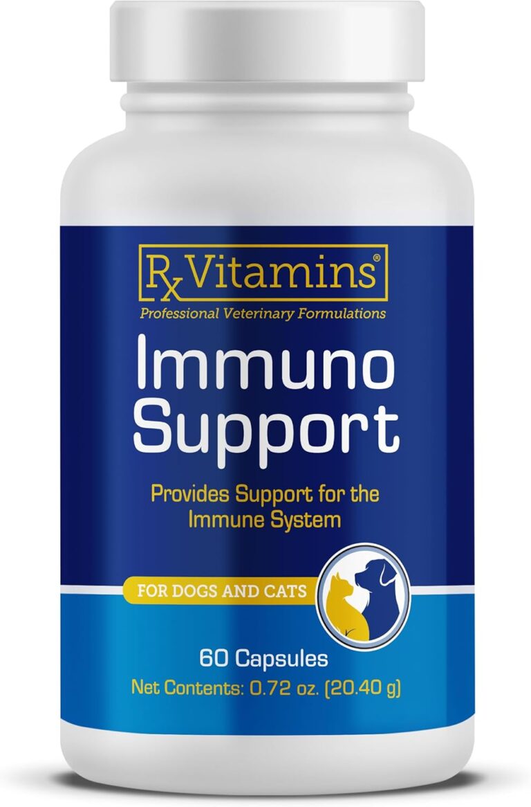 Rx Vitamins Immuno Support, Immune Support for Dogs and Cats - 60ct Supplement with Shiitake Mushroom, Arabinogalactan, and Lutein -