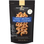 Squirrel Brand Sweet Brown Butter Cashews, 3.5 Ounces Resealable Bag, Gluten Free, Vegetarian