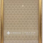 Lawrence Frames Classic Bead Picture Frame, 8x10, Gold
