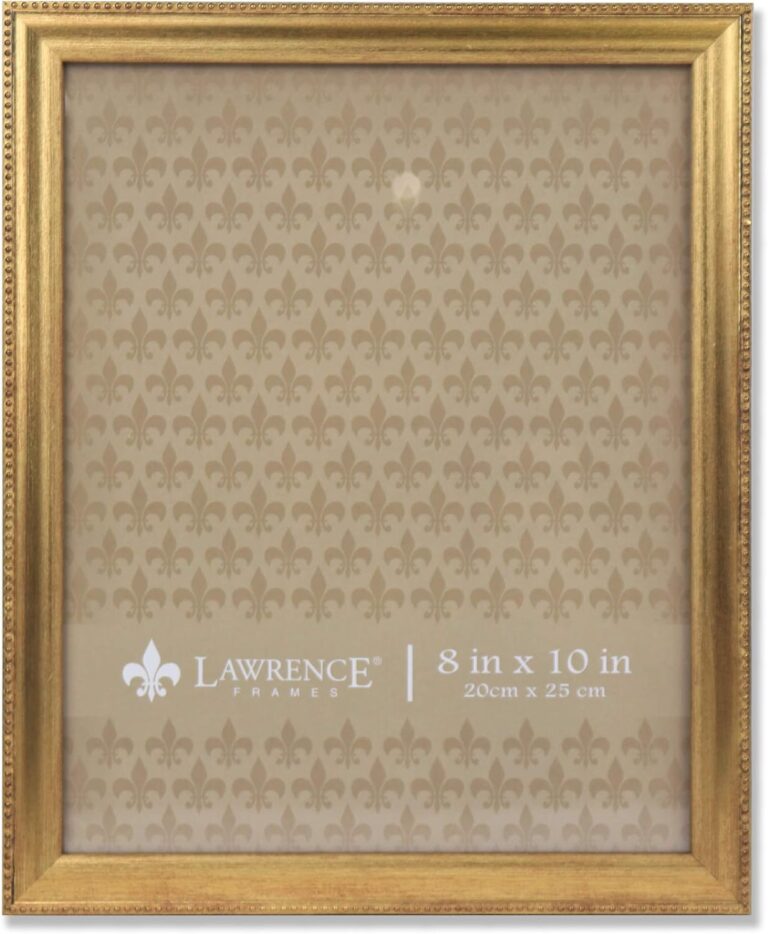 Lawrence Frames Classic Bead Picture Frame, 8x10, Gold