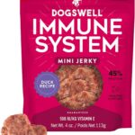 DOGSWELL Jerky for Immunity & Defense  Mini Grain Free Dog Jerky Treat and Immune System Support (4 oz. Duck),29244
