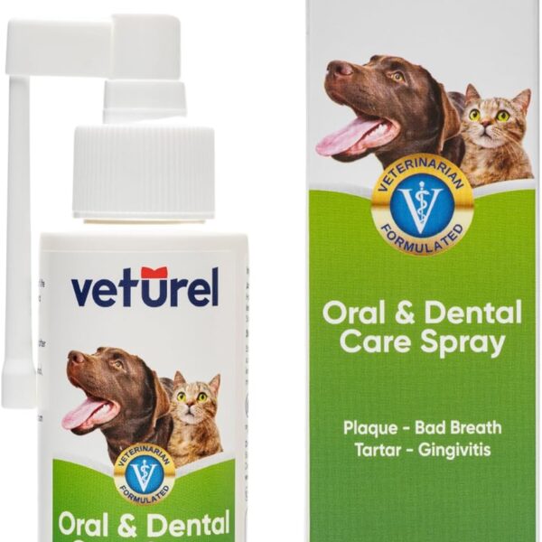 Natural Dog Teeth Cleaning Oral Care Spray - May Help with Bad Breath - May Support Plaque and Dental Care for Cats - May Help Reduce Plaque for Dogs and Cats - 3.4 oz