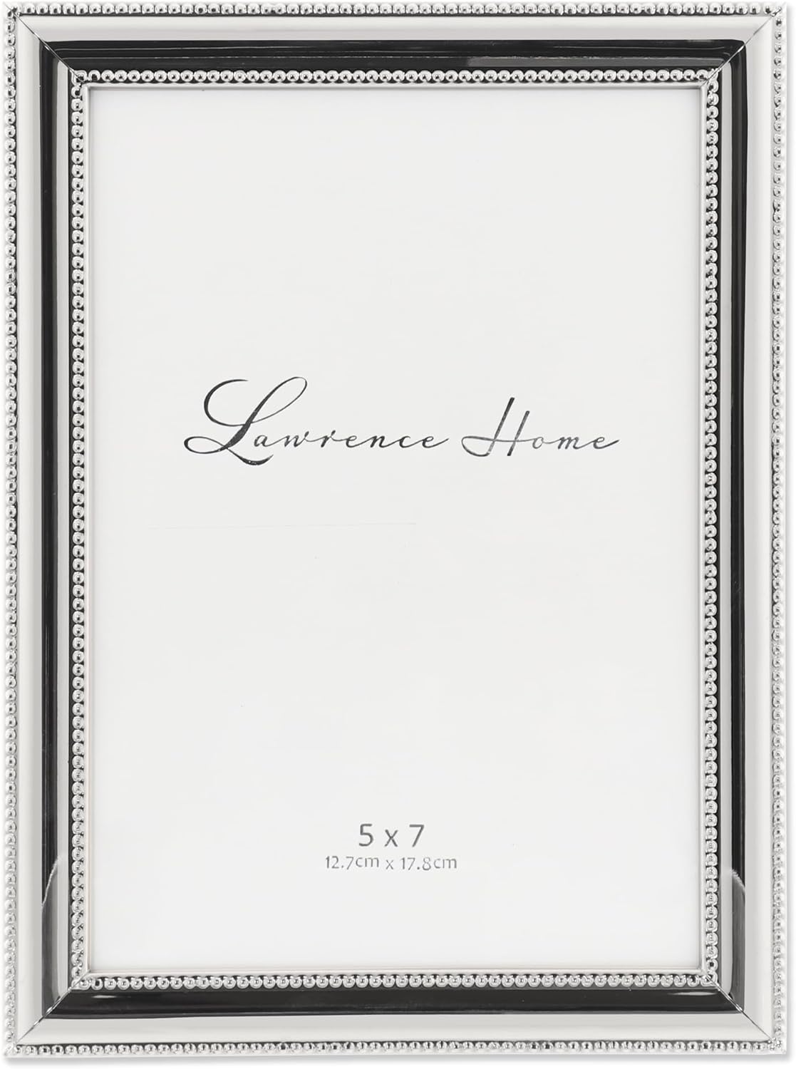 Lawrence Frames 510757 Metal Picture Frame Silver-Plate with Delicate Beading, 5 by 7-Inch Lawrence Frames 510757 Metal Picture Frame Silver-Plate with Delicate Beading, 5 by 7-Inch