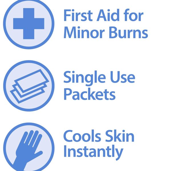 Globe First Aid Burn Gel with Aloe 0.9g Packets, (Box of 144) Advanced First Aid Gel for Temporary Relief of Minor Burns, Cuts, and Scrapes