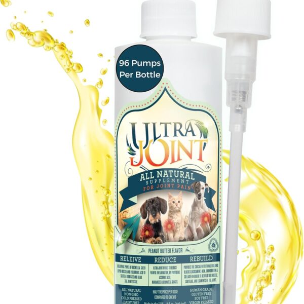 Ultra Joint - Liquid Joint Support Supplement for Dogs with Glucosamine & Chondroitin - Pain Relief from Arthritis & Inflammation (8 oz)