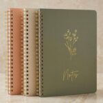 ZICOTO Aesthetic Spiral Notebook Set of 3 For Women - Cute College Ruled 8x6 Journal/Notebook with Large Pockets And Lined Pages - Perfect Supplies to Stay Organized at Work or School