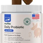 Wuffes Daily Probiotic for Dogs - Supports Digestive Health, Gut Balance, and Immune System - with Prebiotics, Marshmallow Root, and Pumpkin Powder - 60 Soft Chews