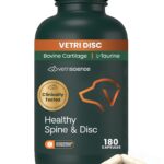 VetriScience Healthy Spine & Disc Easy-Open Capsules, Back and Spinal Support Chondroitin and Taurine Supplement for Dogs, Perfect for Dachshunds, Corgis, Frenchies, Basset Hounds & More, 180 Count