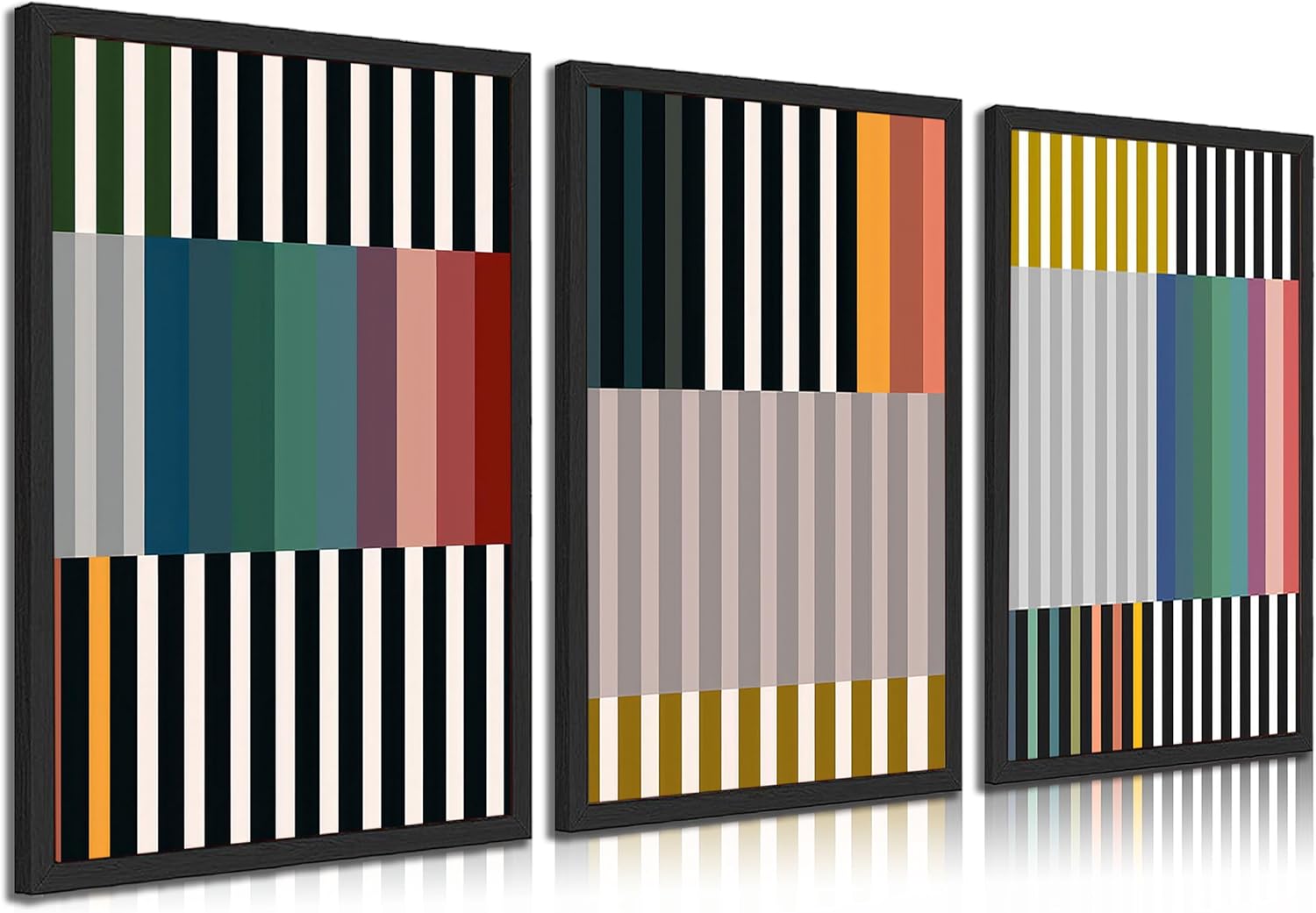 3pcs Abstract Stripes Canvas Wall Art Colorful Mid Century Modern Posters Prints Simple Line Wall Decor Pictures for Living Bedroom office Home Decoration Unframed 3pcs Abstract Stripes Canvas Wall Art Colorful Mid Century Modern Posters Prints Simple Line Wall Decor Pictures for Living Bedroom office Home Decoration Unframed
