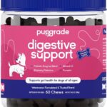 PupGrade Digestive Support Chews for Dogs - Prebiotic and Probiotic Supplement with Enzyme Blend - Upset Stomach, Diarrhea, Bowel, and Immune Support - Pumpkin, Blueberry, Mineral Oil - 60 Soft Chews