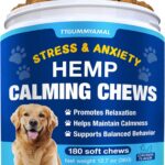 Hemp Calming Chews for Dogs - Advanced Dog Calming Chews - Anxiety Relief Treats for Dogs - Dog Supplements for Storms, Fireworks, Thunder, Barking - Hip and Joint Supplement Support 180 Treats