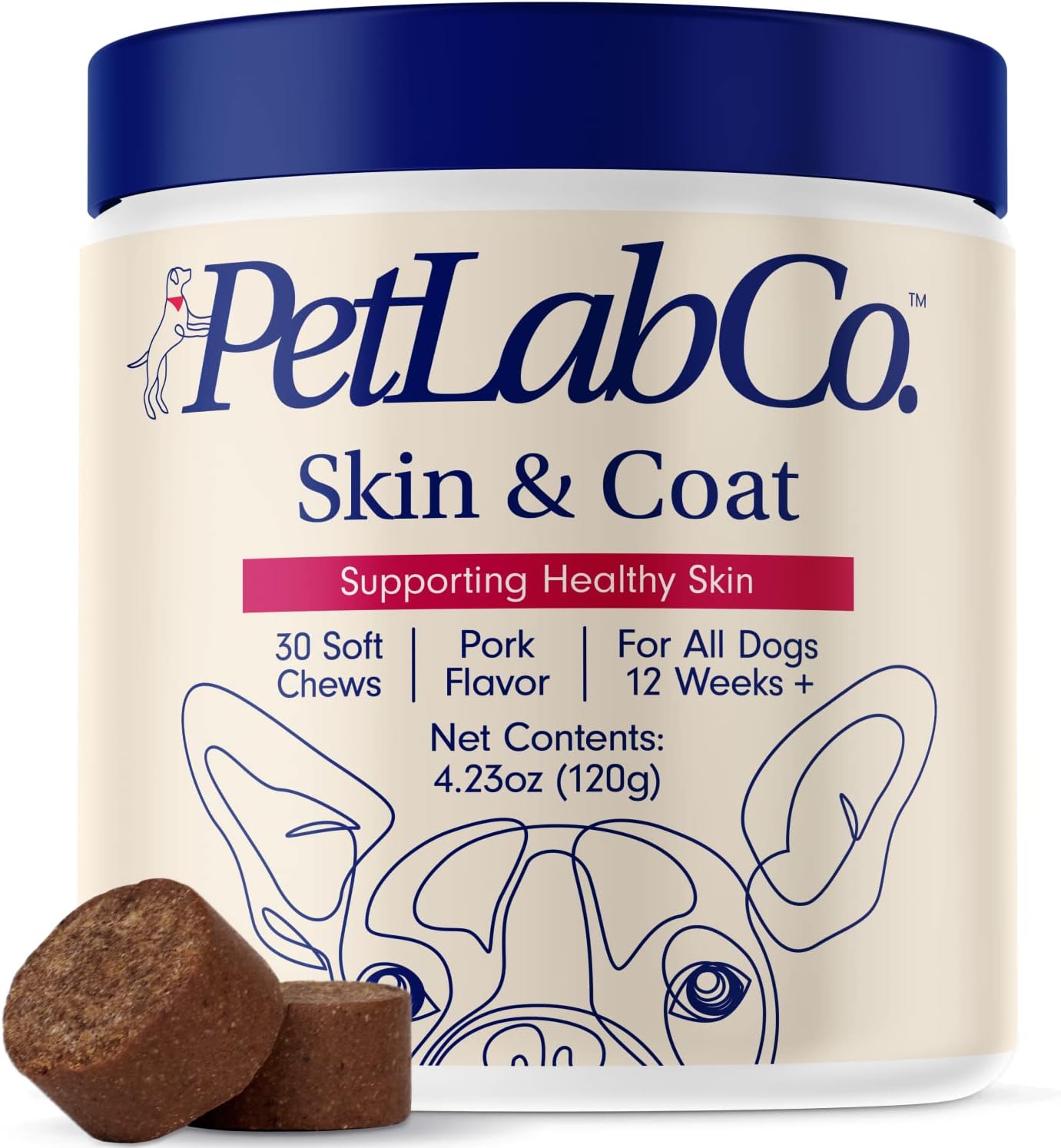 PetLab Co. Skin & Coat Chew - Optimize Scalp and Fur Condition with a Tasty Dog Chew, Packed with Beneficial Fatty Acids, Vitamins and Apple Cider Vinegar - Packaging May Vary PetLab Co. Skin & Coat Chew - Optimize Scalp and Fur Condition with a Tasty Dog Chew, Packed with Beneficial Fatty Acids, Vitamins and Apple Cider Vinegar - Packaging May Vary