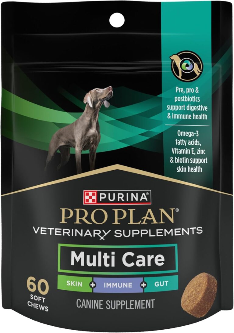 Purina Pro Plan Veterinary Supplements Multi Care Canine Chews for Dogs, with Omega 3, Supports Skin, Immune and Gut Health - 30ct Pouch
