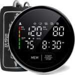 Blood Pressure Monitor Upper Arm Automatic Monitors for Home Use Adjustable 8.7"-16.5" Cuff Voice Broadcast Large Backlit Display 240 Sets Memory with Storage Bag