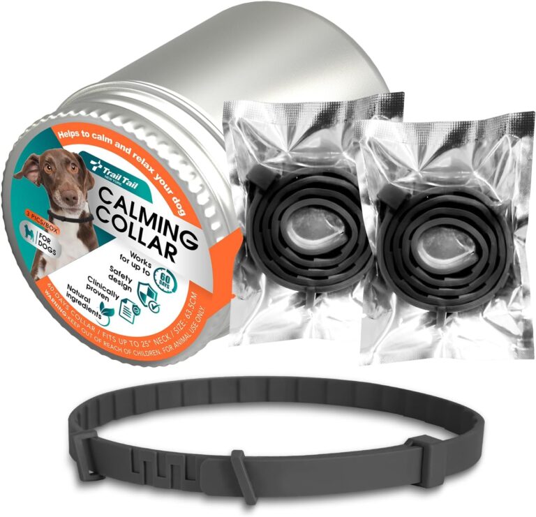 Calming Collar for Dogs - Fast Acting, Lasts 60 Days, Choking-Free Design Pheromone Collar for All Large Medium Small Dogs (Black, 3 Pack)