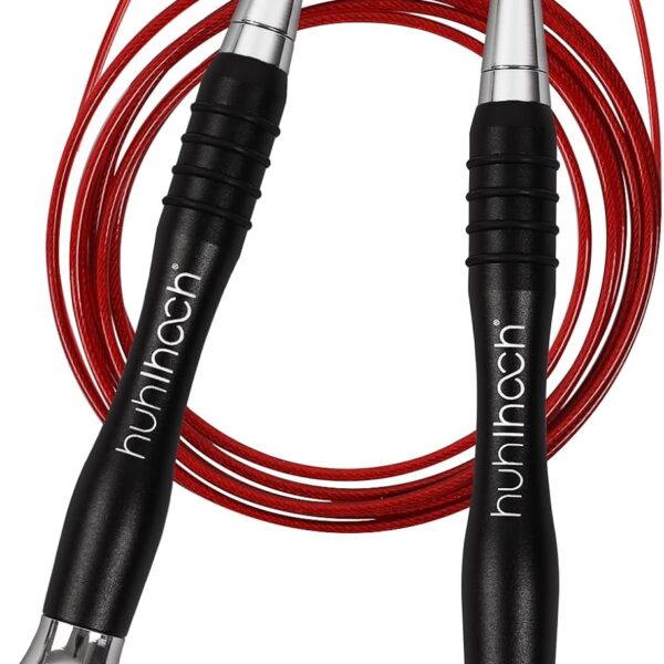 High Speed Jump Rope - Self-Locking No-Screw Design, Weighted Jump Rope, 360 Fast Rotation, Silicone Textured Design, Non-Slip, Includes 2 Speed Ropes Cables for Optimal Fitness Training & More - CrossFit Jump Rope.