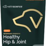 VETRISCIENCE Veterinary Strength Healthy Hip & Joint Chews - Joint Health Supplement for Dogs Over 60 Pounds - Supports Mobility & Flexibility in Large Dogs - 60 Count