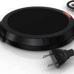 Candle Warmer Plate Safely Releases Scents Without a Flame- Used as Candle Jar Warmer, Candle Melter, Coffee Warmer, Mug Warmer, Cup Warmer in Your Home & Office (Black)