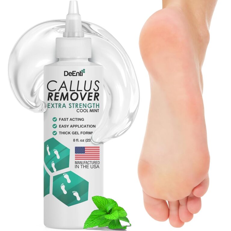 Callus Remover for Feet, Extra Strength Foot Callus Remover Gel, 8oz Salon Grade Home Pedicure Supplies for Dry Skin, Cracked Heel, Professional Strength Foot Care, Cool Mint