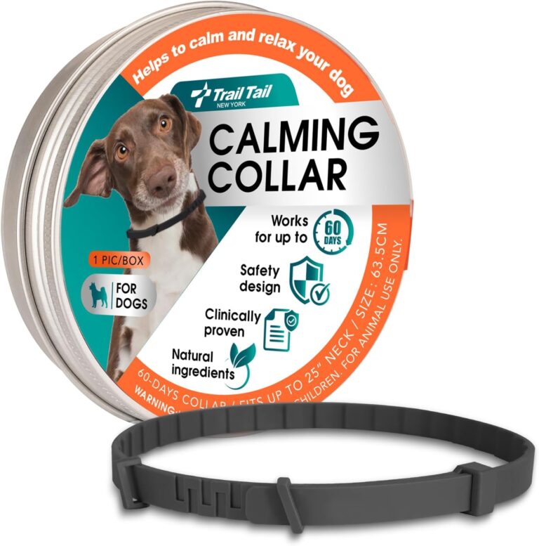 Calming Collar for Dogs - Fast Acting, Lasts 60 Days, Choking-Free Design Pheromone Collar for All Large Medium Small Dogs (Matte Black, 1 Pack)