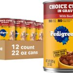 Pedigree Choice Cuts In Gravy Adult Canned Soft Wet Dog Food With Beef, 22 oz. Cans (12 Count, Pack of 1)