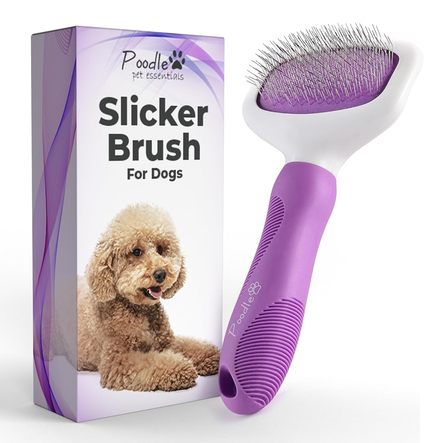 Poodle Pet Slicker Brush - For Dogs, Cats, Rabbits - Matted/Loose Fur, Knots - Suitable for Doodle/Goldendoodle Grooming and Shredding Short/Long Hair Poodle Pet Slicker Brush - For Dogs, Cats, Rabbits - Matted/Loose Fur, Knots - Suitable for Doodle/Goldendoodle Grooming and Shredding Short/Long Hair