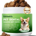 Dog Teeth Cleaning Chews, Dog Dental Chews for Plaque & Tartar Control with Natural Enzymes, Dental Care for Dogs with Probiotic, Fresh Breath for Small Medium Large Dogs
