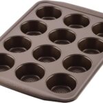 Circulon Nonstick Bakeware 12-Cup Muffin Tin, Brown, Steel