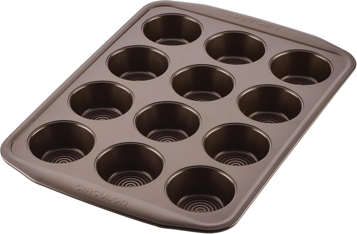 Circulon Nonstick Bakeware 12-Cup Muffin Tin, Brown, Steel Circulon Nonstick Bakeware 12-Cup Muffin Tin, Brown, Steel