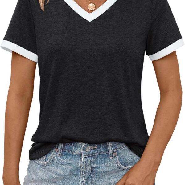 AUTOMET Womens Short Sleeve T-Shirts Summer Tops Casual Soft Tunic V Neck Basic Workout Clothes Spring Fashion Outfits 2026