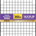 Wilton Gold Premium Non-Stick Warp-Resistant Bakeware, Made without PFAs, Cooling Grid, 16 x 10 in, Packaging May Vary