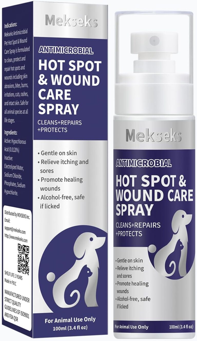 Pet Hot Spot Wound Care Spray for Dogs and Cats - Advanced HOCl Formula - Fast Healing for Cuts, Scrapes, Skin Infections & Post Surgery Incision for All Animals - Safe & Gentle, Non-Irritating Spray