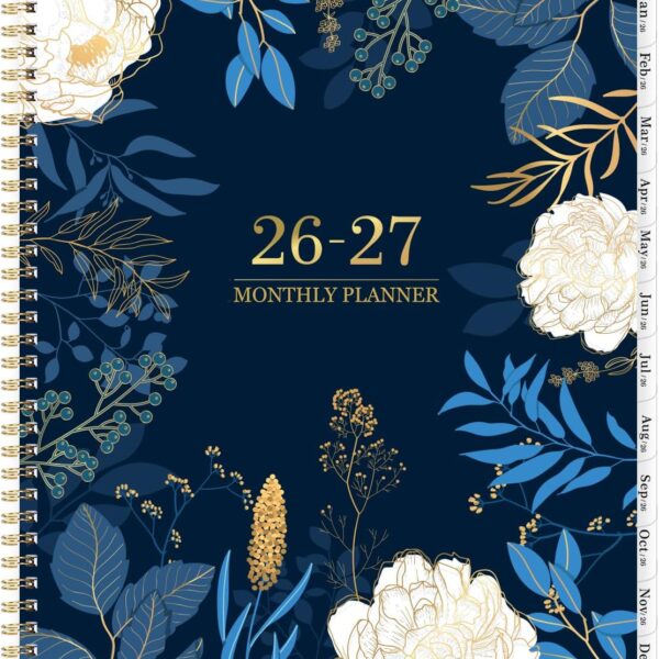 2026-2027 Monthly Planner - 2 Year Monthly Planner/Calendar 2026-2027, Jan 2026 - Dec 2027, 11" x 9", 24 Months, Tabs, Back Pocket, Holidays, Twin-Wire Binding, Note Pages