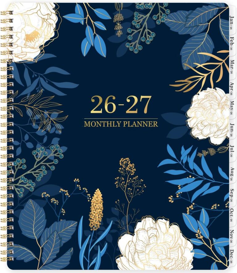 2026-2027 Monthly Planner - 2 Year Monthly Planner/Calendar 2026-2027, Jan 2026 - Dec 2027, 11" x 9", 24 Months, Tabs, Back Pocket, Holidays, Twin-Wire Binding, Note Pages