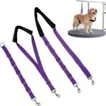 Pet Grooming Loop and Belly Strap for Dogs with Extension Strap, Nylon Restraint Noose Adjustable Slip Rope Dog Grooming Supplies for Dog Grooming Arm and Pet Grooming Table - 3 Pack