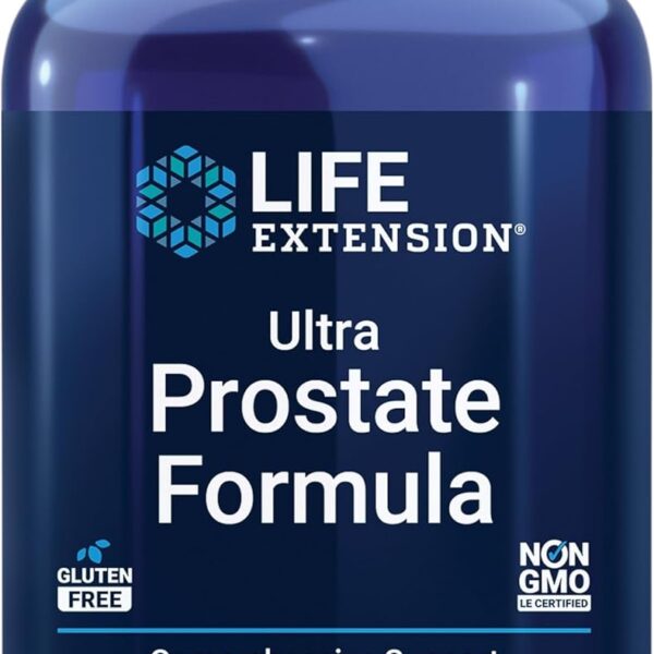 Life Extension Ultra Prostate Formula, Saw Palmetto for Men, pygeum, stinging Nettle Root, lycopene, Prostate Health, Urination Flow, PSA, Non-GMO, Gluten-Free, 60 softgels