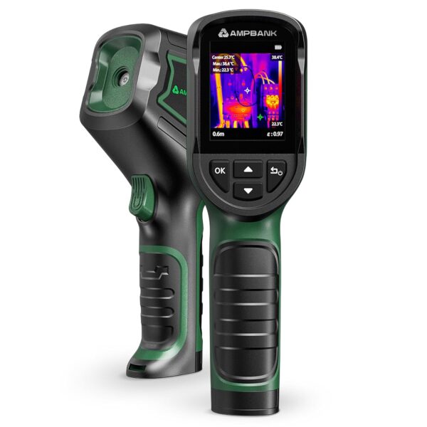 H128 Handheld Thermal Camera, 240 x 240 TISR Resolution, 24h Battery Life Thermal Imaging Camera, 25 Hz Infrared Camera with Temperature Alarm, -4~ 842 Temp Range, IP65 Protection Level