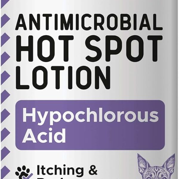 Chew + Heal Labs Hypochlorous Acid Lotion for Dogs  4oz Dog Wound Spray for Cuts, Burns, Sores, Abrasions, and More  Non Toxic and Chemical Free Hot Spot Lotion  Made in The USA