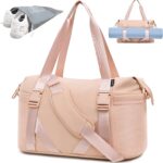 MAXTOP Women's Gym Yoga Duffle Bag with Shoe Pouch,Multi-Purpose Overnight Travel Bag for Gym,Work, Dance, Sports